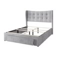 thumbnail image 5 of HMD Bennett Twin Tufted Upholstered Storage Panel Bed, Silver Gray, 5 of 5