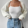 thumbnail image 4 of Womens Sweaters Cardigans, Bolero Shrugs for Women Open Front Knit Top Bolero Sweater for Women Shawl Tops, 4 of 6