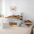 thumbnail image 6 of Erosebridal Farm Highland Cattle 7pcs Bedding Comforter Set,Bull Cattle Wildlife Farmhouse Cow Queen Bedding Sets For Adults,Reversible Light Gray, 6 of 7