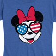 thumbnail image 3 of Disney - Americana - Minnie Flag Glasses - Women's Short Sleeve Graphic T-Shirt, 3 of 5