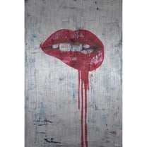 Parvez Taj "Tainted Lips" Painting Print on Brushed Aluminum