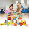 52 PCS Colorful Wooden Digital Building Learning Baby Block Educational Set Toys ECLNK
