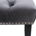 thumbnail image 6 of SESSLIFE Upholstered Tufted Bench, Middle Century Modern Rectangular Footrest for Bedroom Entryway Channel (Dark Gray), 6 of 8