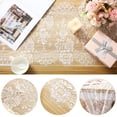 thumbnail image 2 of Table Runner Coume, 12 unidades, encaje blanco, 36 x 300 cm, diseño floral, 2 of 6