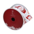thumbnail image 3 of Northlight Red and White Snowman Christmas Wired Craft Ribbon 2.5" x 16 Yards, 3 of 3