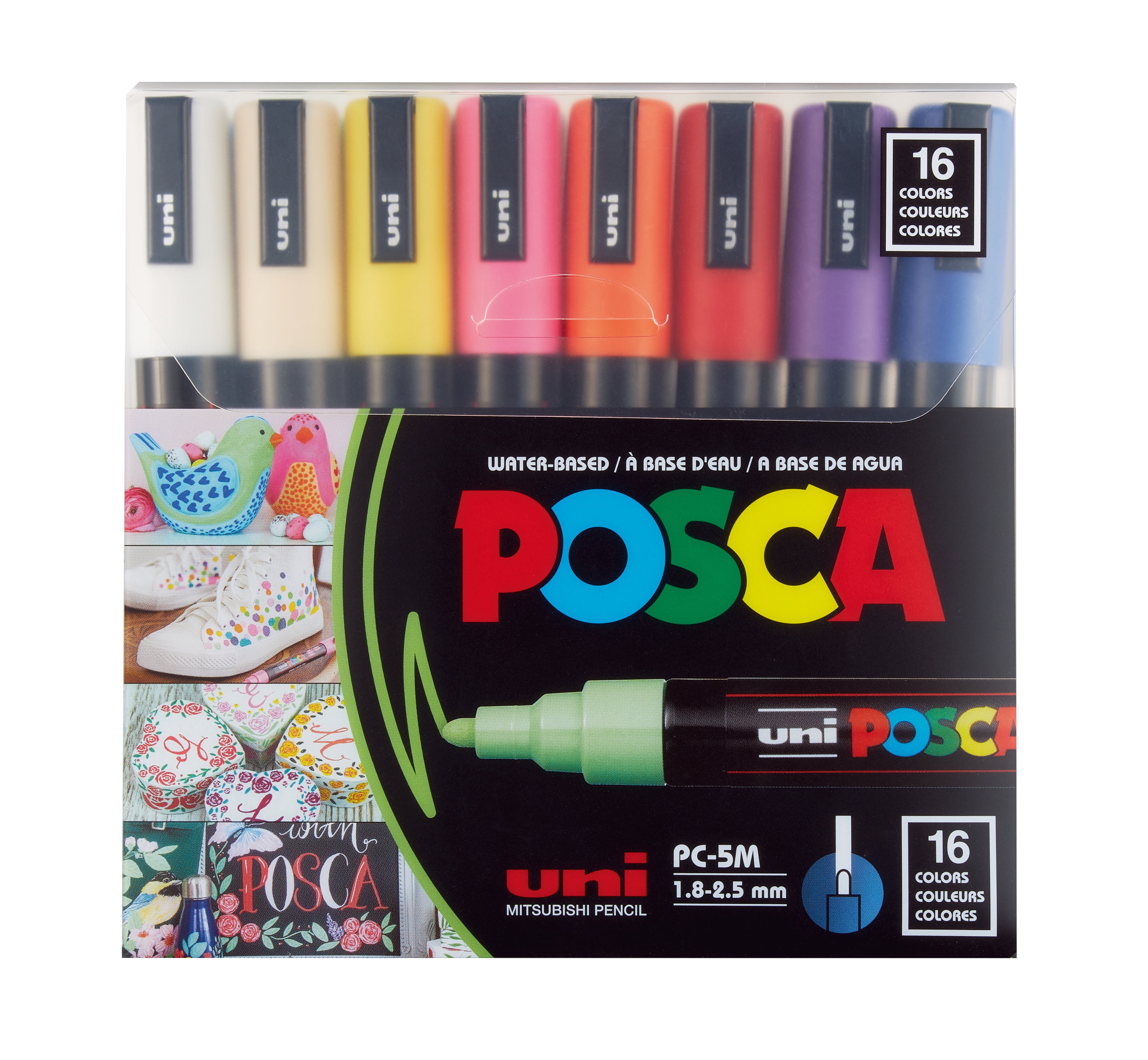 Marqueur peinture à l'eau Posca PC-5M - pointe conique polyester