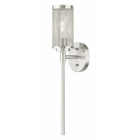 

1 Light Contemporary Steel Wallchiere with Mesh Shade-21.25 inches H By 5.13 inches W-Brushed Nickel Finish Bailey Street Home 218-Bel-4188601