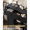 thumbnail image 4 of Storage Cabinets，Wooden Floor Cabinet，with Drawers and Shelves Storage Cabinets，Accent Cabinet for Living Room， Bedroom，Bathroom Furniture Home Decor（Black）, 4 of 7