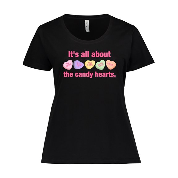 Inktastic Candy Hearts Ii Women's Plus Size T-Shirt