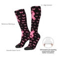 thumbnail image 5 of Womens Breast Cancer Ribbon Dragonfly Knee High Socks Comfy Thermal Boot Long Socks, 5 of 7