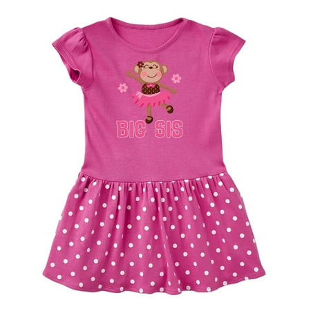 

Inktastic Big Sis Ballerina Sister Announcement Gift Toddler Girl Dress
