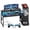Black, variant on Edx 52" Gaming Desk with Hutch & 3 Fabric Drawers, Computer Desk with USB Ports & LED Lights, Reversible Pc Gamer Table with Monitor Stand for Home Office, Carbon Fiber White