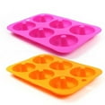 thumbnail image 4 of 200-Pack Donut Baking Pan of 100% Nonstick Silicone. BPA Free Mold Sheet Tray. Makes Perfect 3 Inch Donuts. FDA Approved Food Grade. Easy Clean, Dishwasher Microwave Safe(Rose red & Orange), 4 of 8