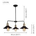 thumbnail image 2 of Xtricity - Pendant Light, 25.9 '' Width, From The Louvre Collection, Black, 2 of 3
