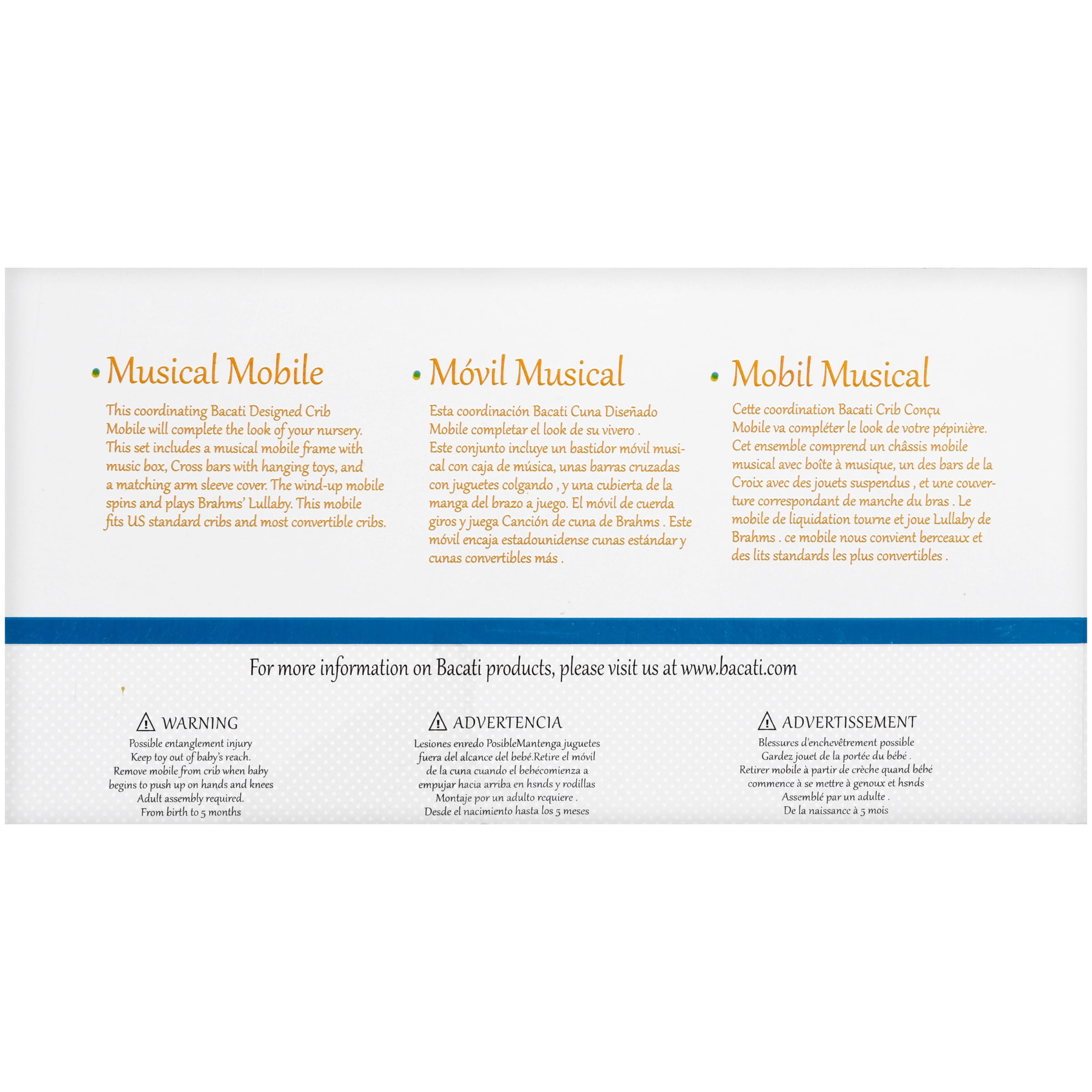 Bacati Noah Tribal Mint/Navy Musical Mobile Box