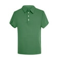 thumbnail image 6 of WTOBBY Men's Casual Short-Sleeve Shirt with Collar and Buttons Solid Color, Lightweight, Breathable, and Versatile Stylish Top for Men, Perfect for Business, Casual,Green XL, 6 of 6