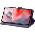 thumbnail image 3 of Case for Motorola Moto Edge 5G 2024 Wallet Case with Card Holder PU Leather Magnetic Closure with Kickstand Feature Shockproof Protective Phone Case for Moto Edge 5G 2024. Mandala Purple, 3 of 12