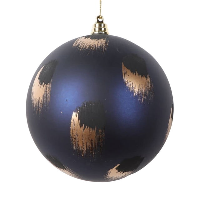 Adorno para árbol de Navidad Vickerman azul medianoche mate, 4,75 cm