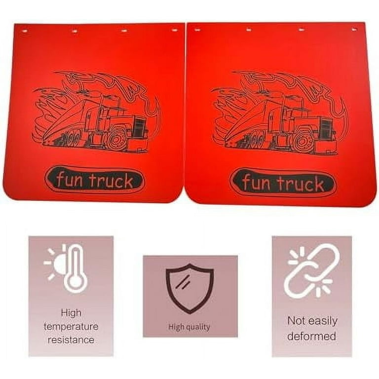 Semi Truck Mud Flaps 24x30 With Reflector Strips – Heavy Duty Polymer Splash Guards For Freightliner, Kenworth, Peterbilt