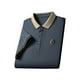 thumbnail image 3 of Camisa para hombre, camisas ligeras de verano, cómodas, transpirables, informales, con solapa, camisa de manga corta para fiesta en la playa, senderis , Gris L Yinane Camisa de hombre, 3 of 8