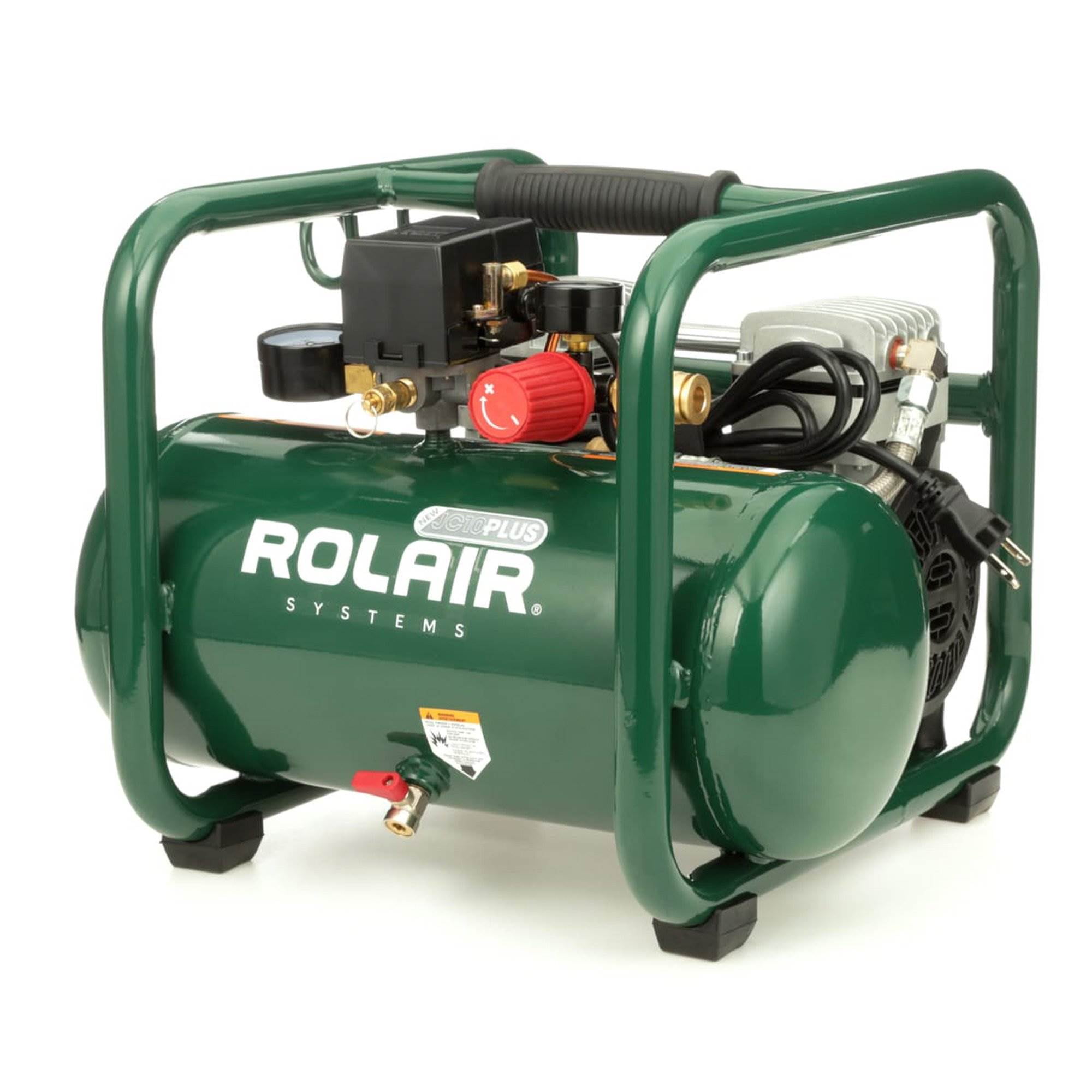 Rolair Portable Air Compressor,2.5 gal, Hot Dog JC10PLUS