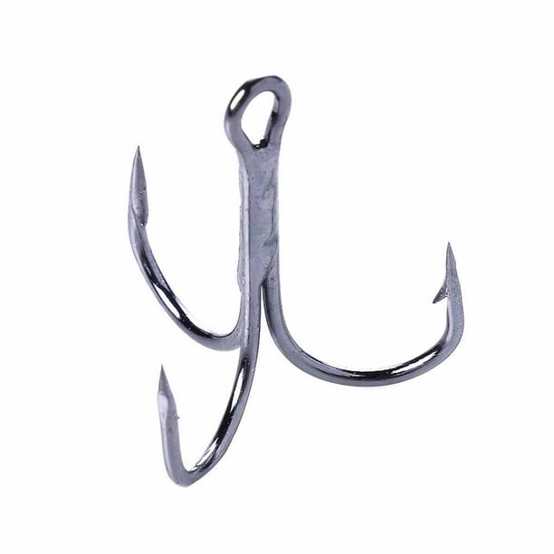 Soidarity 20 piezas 3 garras 4 #6 #8 #10 # anzuelos de pesca volcados de Metal de curva redonda fuerte y afilada para atún al aire libre Triple púas de Pescar No.03 NO2 Soidarity HW4658-03