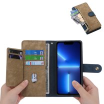 for Samsung Galaxy A03 Core Case Wallet with Card Slot Premium Soft PU Leather Zipper Flip Folio Wallet with Wrist Strap Kickstand Protective for Galaxy A03 Core Wallet Case - Blue