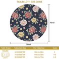 thumbnail image 3 of Pioneer Flower Floral Print Pattern Round Tablecloth 60 X 60 Inch, Wrinkle Resistant Wipeable Table Cloth for Kitchen Dining Picnic Patio Party, 3 of 6