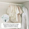 thumbnail image 4 of Children'S Clothes Hangers Thin Mint Green - Hangers (10 Pack)， Adjustable Baby Hangers Plastic Non Slip Stackable Baby Hanger & Great As Newborn Kid Children Toddler or Infant Clothes Racks, 4 of 8