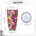 thumbnail image 4 of Fotbe Colorful Bananas Pattern 20 oz Tumbler Stainless Steel Vacuum Insulated Coffee Ice Cup Double Wall Travel Flask Leak-proof Coffee Cup-Straw Three-piece Set, 4 of 8