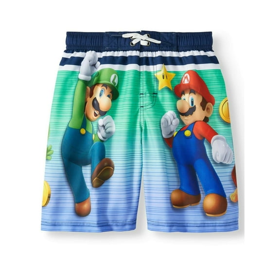Super Mario Swim Trunks Shorts Boy Size 6/7