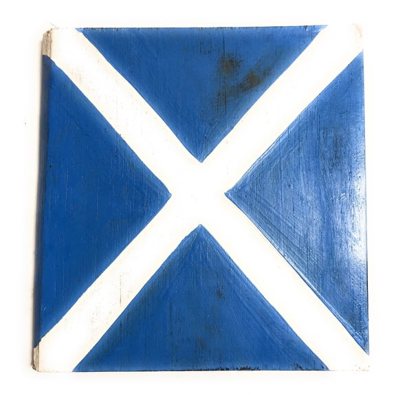 M Nautical Alphabet Wooden Plaque 7" X 7" - Coastal Decor | #skn16017m