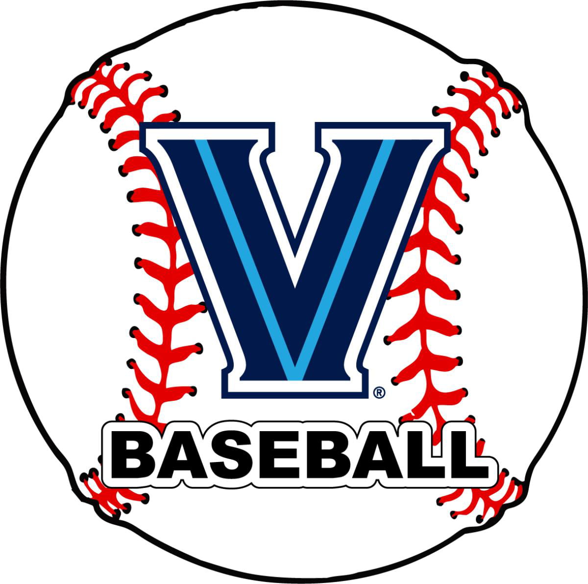 Villanova Wildcats 4Inch Round Baseball Vinyl Decal Sticker
