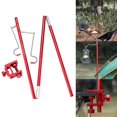 thumbnail image 4 of Soporte de linterna plegable para , ajustables, suspensión de poste de linterna de aleación de aluminio ligera para exteriores con , Abrazadera roja, 2 gan Baoblaze soporte de linterna al aire libre, 4 of 8