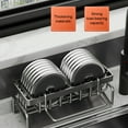 thumbnail image 2 of Cesta de drenaje Bewildely acero inoxidable estante de almacenamiento funcional Gris, 2 of 6