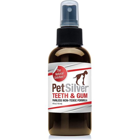 UPC: 0614253818420 | PetSilver Teeth & Gum Spray for Dogs & Cats  Eliminate Bad Breath  Natural Pet Dental Care Solution  Targets Tartar & Plaque  Clean Teeth Without Brushing  Easy to Apply  Chelated Silver  4 oz.