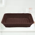 thumbnail image 3 of Storage Basket Versatile Tasteless Eco-friendly Rattan Rectangular Picnic Basket for Supermarket, 3 of 7