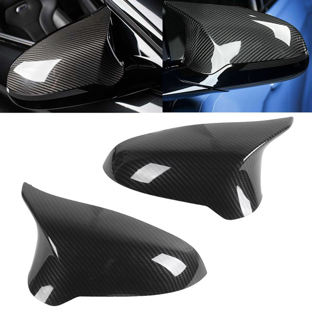 Cubierta del espejo retrovisor Ajuste del espejo retrovisor Carcasa del espejo de la puerta 2 piezas Tapas de la cubierta del espejo retrovisor Decoración de estilo de fibra de ANGGREK Otros