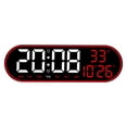 thumbnail image 4 of Reloj de pared digital Despertador BLESIY reloj digital de temperatura ajustable montado en la pared control remoto para el hogar mesita de noche sala de Rojo Despertador, 4 of 8