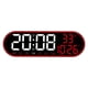 thumbnail image 4 of Reloj de pared LED Macarena Despertador multifuncional rojo, 4 of 8