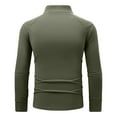 thumbnail image 4 of qolati Mens Long Sleeve Quarter Zip Shirts Sun Protection Pullover Slim Fit Mock Neck Basic T-Shirt UPF 50+ Rash Guard Running Lightweight Golf Shirt Sizes S-4XL, 4 of 9
