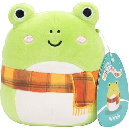 Squishmallows 5" Wendy The Frog - Officially Licensed Kellytoy Plush - Collectible Soft & Squishy Mini Frog Stuffed Animal Toy - Add to Your Squad - Gift for Kids, Girls & Boys - 5 Inch