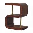 thumbnail image 5 of Solid Mango Wood Chestnut Nightstand with Brass Accents, 5 of 9