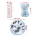 thumbnail image 4 of ZPAQI 3D Bear Heart Love Silicone Cookies Fondant Mold Cake Mould Jelly Candy Chocolate Decoration Baking Tool, 4 of 11