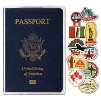 WHALEZON 5 Pack Clear Passport Cover, Transparent Plastic Passport Protector