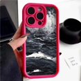 thumbnail image 3 of Black Style Gradient Watercolor Phone Case For iPhone 15 14 Pro Max 13 12 11 Pro Max 7 8 Plus X XS Max XR Soft Silicone Cover, 3 of 5