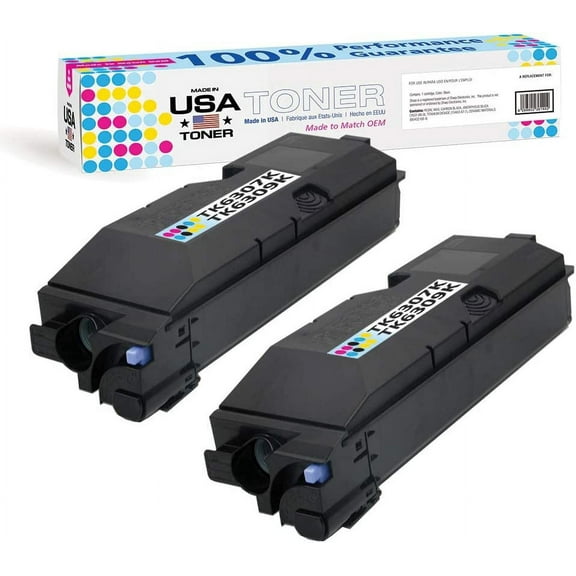 MADE IN USA TONER Compatible Replacement for Kyocera TASKalfa 3500i, 3501i, 4500i, 4501i, 5500i, 5501i  TK6307K TK-6307K Copystar TK-6309K Black, 2 Pack