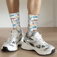 thumbnail image 6 of Cauagu Summer Stamp Print Crew Socks for Women and Men,Adult Athletic Running Socks 1-Pair Sports Socks Work Gear Socks with Moisture Wicking, 6 of 6