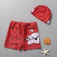 thumbnail image 3 of 2pcs/set For 1-12 Years Old Boy Polyester Swimming Trunks Cartoon With Swimming Cap Swimming Set, 3 of 7
