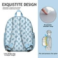 thumbnail image 5 of Nautical Style Small Backpack Featuring Abstract Ocean Waves and Marine Animals, Lightweight and Durable, 5 of 6